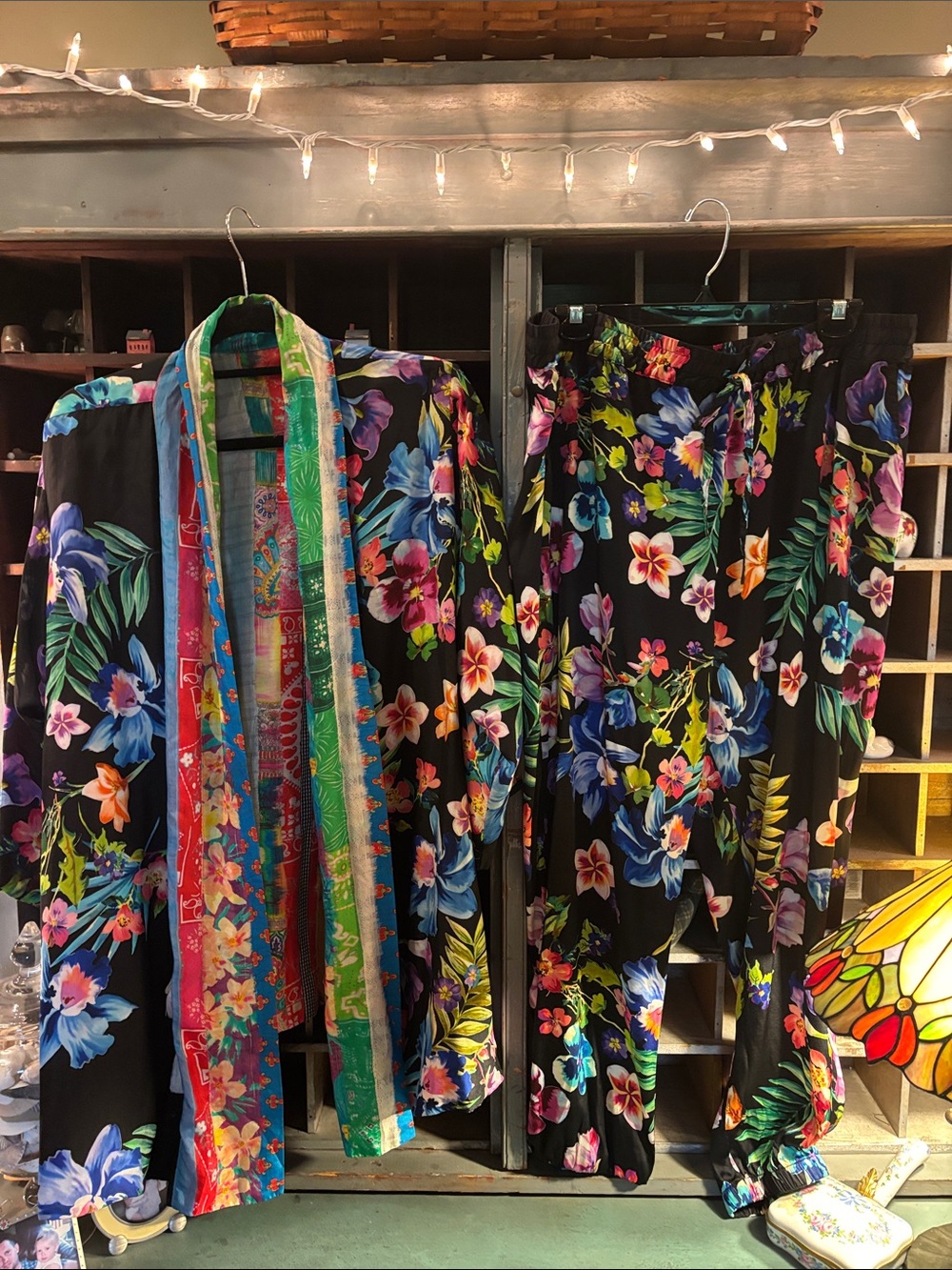 Johnny Was reversible, kimono and jogger Pants Set